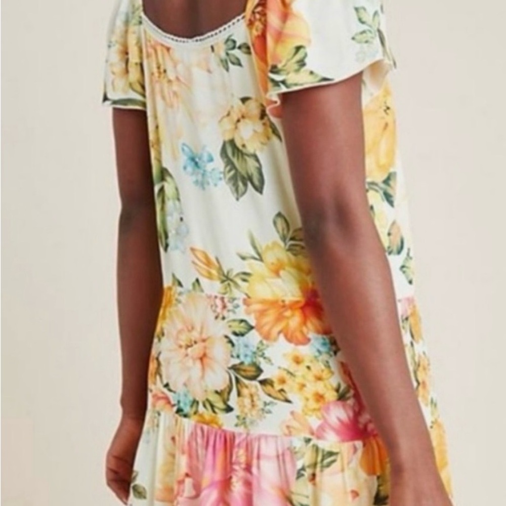 FARM Rio Cream Floral Mini Dress with Pink and Yellow Blooms - Picture 2 of 10